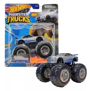 Hot Wheels Monster Trucks Fast & Furious Skyline GTR, Includes Crash Car